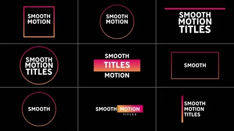 Smooth Motion Titles Stock After Effects