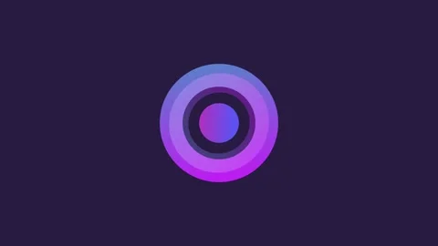 Smooth movement of circle on purple background, abstract wallpaper of figures Stock Footage 313727811