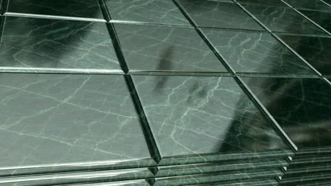 Smooth Movement Over Verde Guatemala Marble Tiles with Natural Green Veining 스톡 동영상 342592583