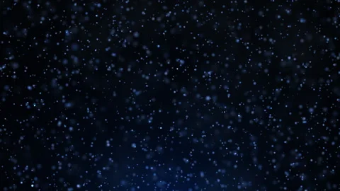 Smooth movement of particles with blue glow Stock Footage 267731390