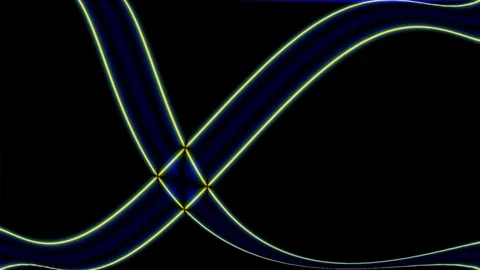 Smooth movement of yellow lines on the blue screen Stock Footage 71322858