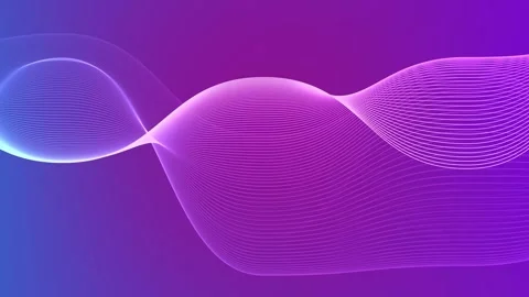 Smooth multicolored flowing lines wave background animation Video stock 329838255