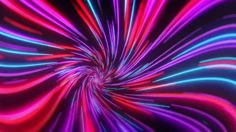 Smooth multicolored neon lines Видео 239597294
