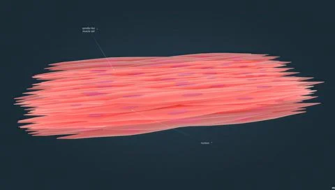 Smooth muscle is one of three types of muscle tissue, alongside cardiac and.. Stock Illustration