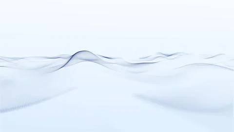 Smooth navy blue flowing wave landscape with minimal clean depth and soft g.. Stockillustratie
