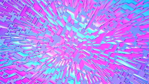 Smooth neon deformable three-dimensional surface. abstract animated background.  Stock Footage 149327761