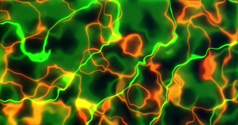 Smooth neon green orange psychedelic liquid motion animation background. Ne.. 스톡 동영상 224689880