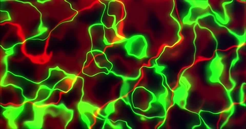 Smooth neon red green psychedelic liquid motion animation background. Neon .. Vídeos de archivo 224692449