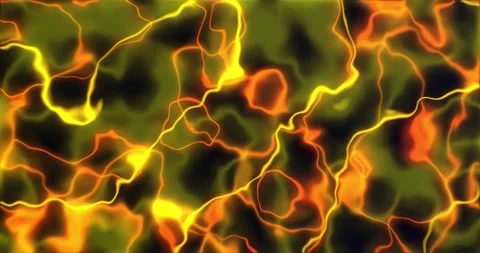 Smooth neon yellow orange psychedelic liquid motion animation background. N.. Stock Footage 224693312