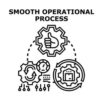 Smooth operational process optimizing business workflow development 库存插图