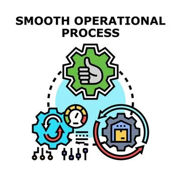 Smooth operational process optimizing business workflow development 库存插图