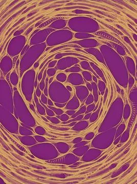 Smooth organic spiral pattern. Mystical background. 3d render illustration 스톡 일러스트