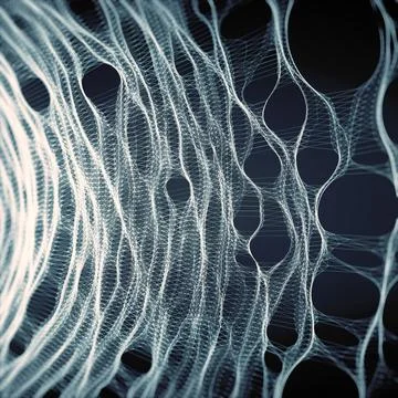 Smooth organic web. Modern background. 3d rendering digital illustration Illustrazione stock