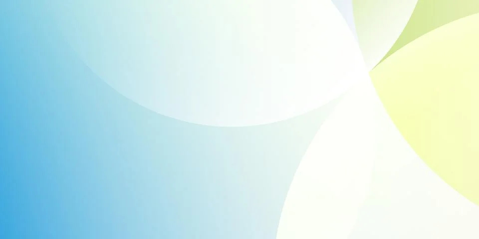 Smooth overlapping translucent circles and flowing curves in light blue, gr.. Stock Illustration