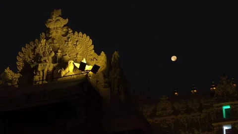 A smooth panning shot during early morning darshan hours at Sri Padmanabhaswamy 库存影片 341737179