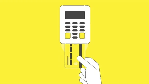 Smooth payment method. Animation of paying with a credit card. 動画素材 150501081