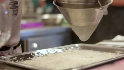 Smooth Perfection: The Art of Straining Cheese Stock Footage 247153138