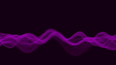 Smooth pink animated lines flow in elegant waves over a deep background Stock Footage 313782734