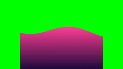 A smooth pink gradient wave shape isolated against a vibrant green background Stock Footage 340905043