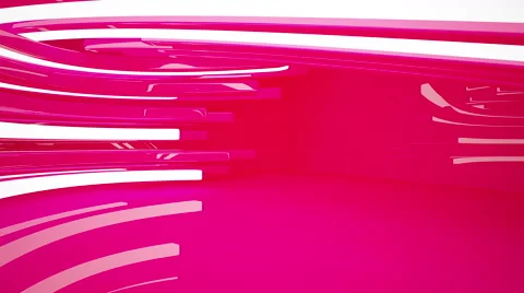 Smooth pink interior. 3D rendering. Animation. Stock Footage 61902392