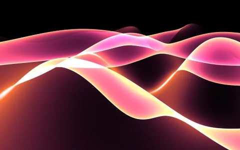 Smooth Pink Plasma Wave Abstract Background Stock Illustration