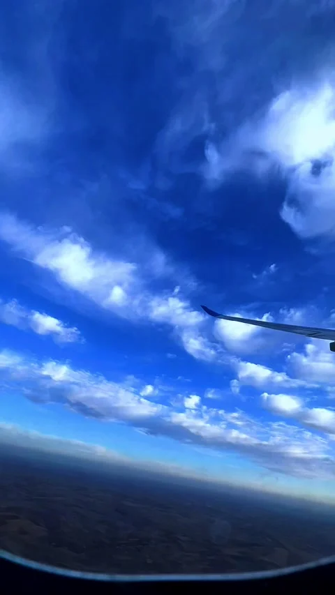 Smooth Plane Landing: Vertical View from the Window - Perfect for Social Media Stock-Footage 303341867