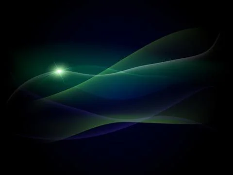 Smooth plasma waves green Stock Illustration