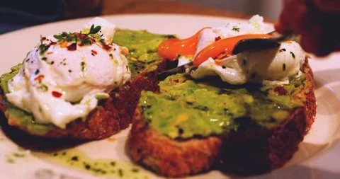 Smooth Poached Egg Stock Footage 104960161