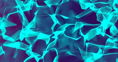 Smooth Polygons Waves loop of slowmotion polygon waves. Background animation Stock Footage 94412512