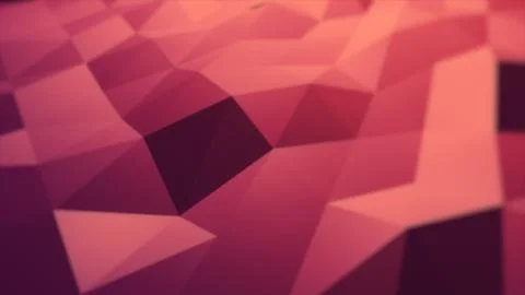 Smooth polygons waves perfect seamless loop of slow motion polygon waves 3d i イラスト素材