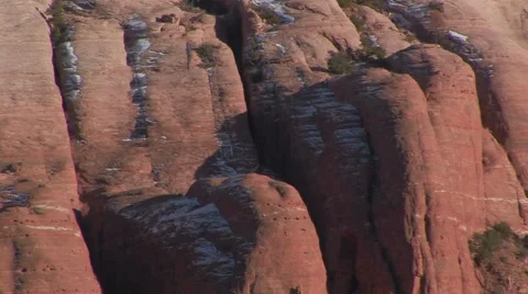 Smooth red rock formations Stock Footage 61575360