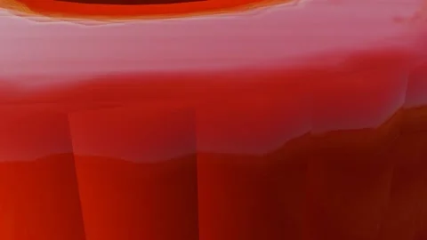 Smooth Red Round Shape Rotating 3D Tendering Animation. Suitable for Stock Footage 144162431