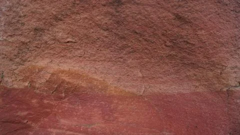 Smooth Red Sandstone Layers Stock Photos