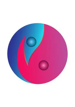 Smooth Relaxing Round Logo Vector Design Stock Illustration