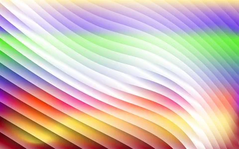 Smooth ribbed glass holographic gradient with luminous pastel tones Stock Illustration