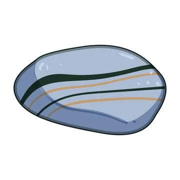 Smooth river stone creating natural striped pattern Stock Illustration