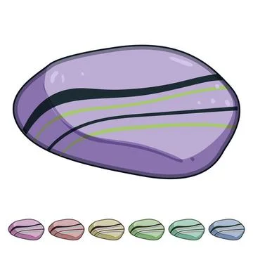 Smooth river stone creating natural striped pattern Stock Illustration
