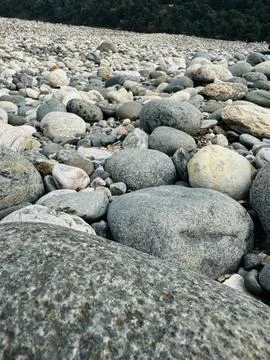 Smooth River Stones Texture Background Jaflong Zero Point Stock Photos