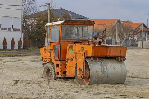 Smooth Roller Construction Machine Stock-Fotos