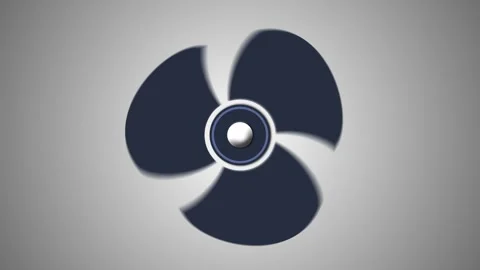 Smooth Rotating Fan Animation - Modern Cooling Concept Background Stock Footage 276834084