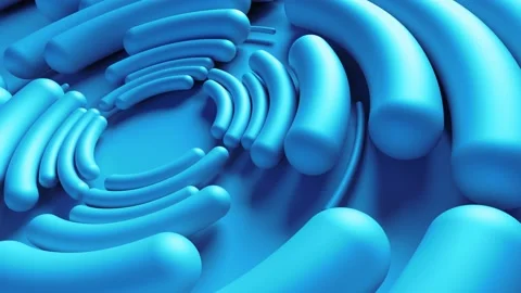 Smooth round rotated elements. Loopable animation. 库存影片 168065171