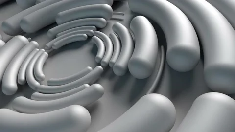 Smooth round rotated elements. Loopable animation. 库存影片 168065173