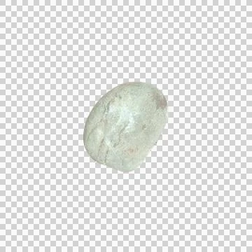 Smooth rounded light grey river pebble stone isolated natural zen element Stock Photos