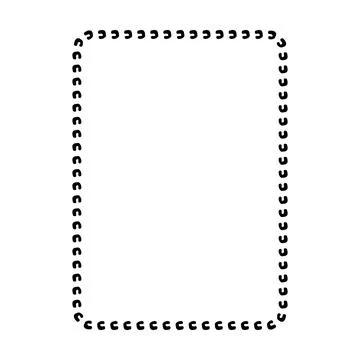 Smooth Rounded Square Border Frame Minimal Clean Vector Stock Illustration