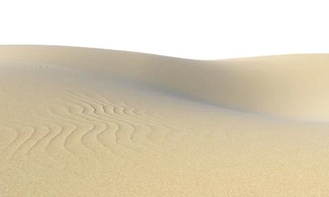Smooth sand dunes with waves isolated Stock Illustration