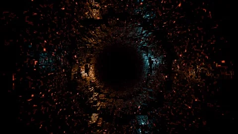 Smooth seamless loop animation of highly detailed futuristic tunnel Stock Footage 325020143