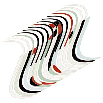 Smooth shape of colored elements. Stock Illustration