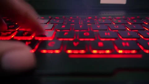 Smooth sideways slide movement capturing a macro close up of a gamer playin.. Stock Footage 340490488
