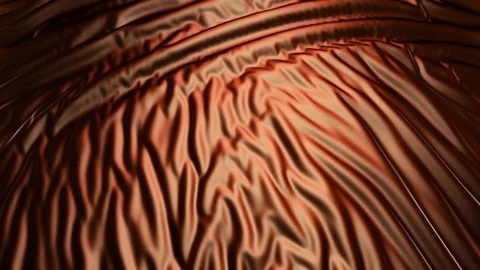Smooth silk fabric. Animation of wave motion on the surface of shiny fabric Stock Footage 121537432