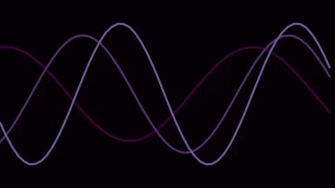 Smooth Sine Wave Animation Background for Abstract Tech Presentation Stock Footage 341055125